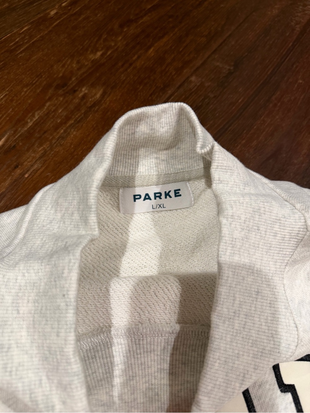 NWT PARKE x SET ACTIVE L/XL Mockneck Women's Light Gray Crewneck Sweatshirt - Picture 6 of 8